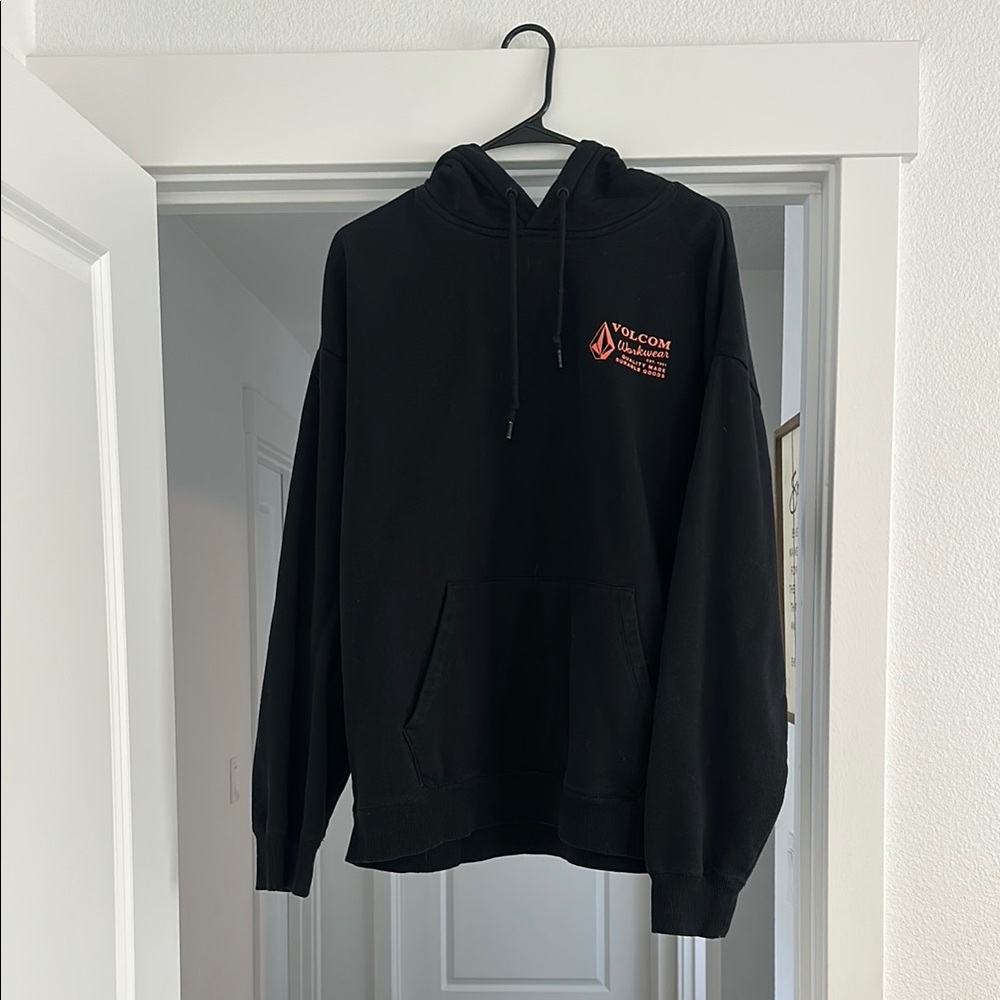 Volcom Black and Red Men's Hoodie